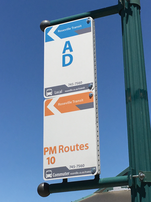 Bus stop signs